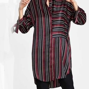 Zara basic shirt dress stripped